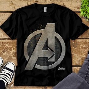 Marvel Avengers Infinity War Steel Symbol Graphic T-Shirt Unisex Adult T-shirt